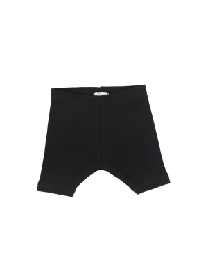 Lil Legs Ribbed Shorts - Black