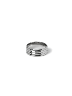 Silver Ridged Band*