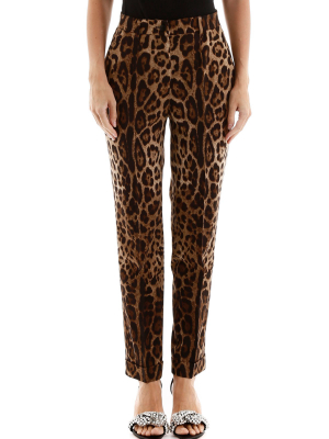 Dolce & Gabbana Leopard Print Trousers