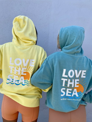Love The Sea <br> Pigment Wash Hoodie <br><small><i> (more Colors Available) </small></i>