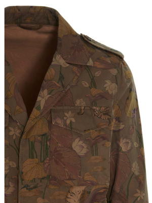 Etro Floral And Tiger Print Safari Jacket