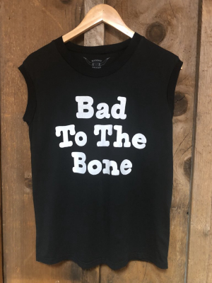 Bad To The Bone Tour Muscle Tee Blk/wht