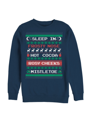 Women's Chin Up Ugly Christmas Checklist Sweatshirt