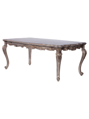 Chantelle Dining Table Antique Platinum - Acme Furniture