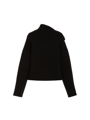 Eco Cashmere Doubleface Button Shoulder Sweater