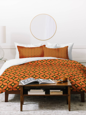 Deny Designs Caroline Okun Pumpkin Spice Duvet Cover Set