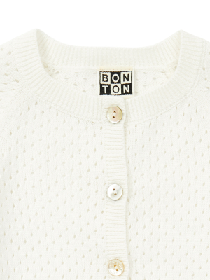 Bonton Hemstitch Cardigan