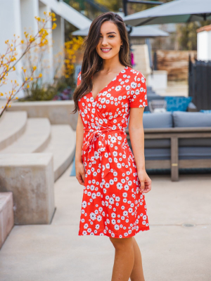 Berkeley Dress - Red White Floral