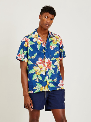 Classic Fit Hibiscus Camp Shirt