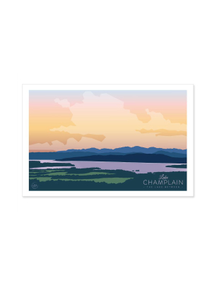 Lake Champlain Flat Lake Print
