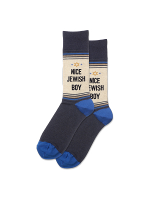 Men's Nice Jewish Boy Crew Socks