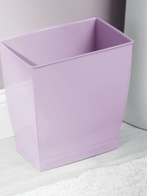 Mdesign Small Plastic Rectangular Trash Can Wastebasket