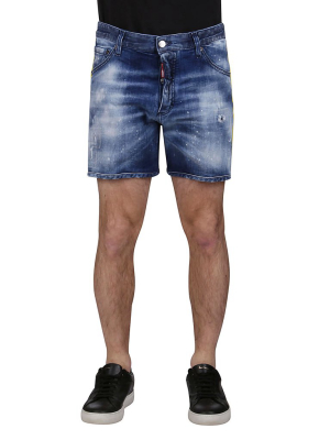 Dsquared2 Logo Tape Denim Shorts