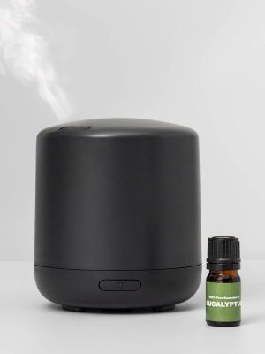 200ml Ultrasonic Diffuser Gray Plus 5ml Eucalyptus Essential Oil Kit - Made By Design™