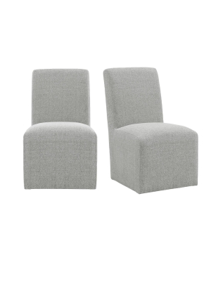 Set Of 2 Cade Upholstered Side Chairs Gray - Picket House Furnishings