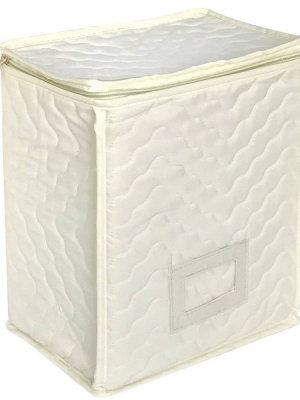 Sorbus Champagne Glass Storage Chest - Deluxe Microfiber