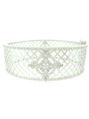 Floral Station Criss Cross Open Bangle