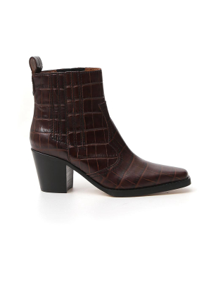 Ganni Western Ankle Boots