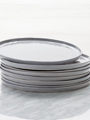 Mercer Grey Round Dinner Plates, Set Of 8