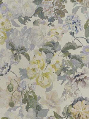 Delft Flower Wallpaper In Pewter From The Tulipa Stellata Collection By Designers Guild