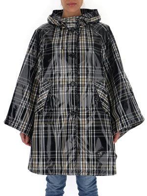 Woolrich Hawthorn Check Hooded Cape