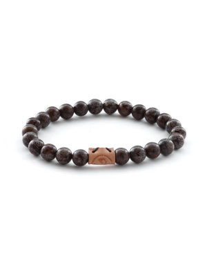 Round Stone Bracelet  - Mocha