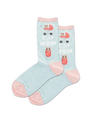 Women's Cat Mom Crew Socks