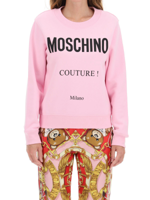 Moschino Logo Printed Crewneck Sweatshirt