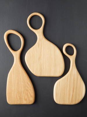 Oversized Oak Serving Boards, Set Of 3