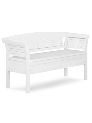 Raleigh Entryway Storage Bench White - Wyndenhall