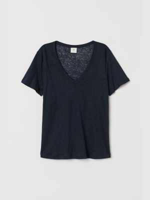 Linen Jersey Top
