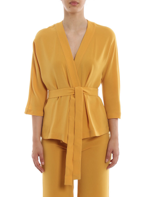 Max Mara Tie Waist Blouse