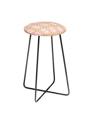 Heather Dutton Metro Fusion Counter Height Barstool Pink - Deny Designs