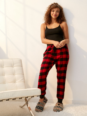 Aeo Plaid Flannel Pj Jogger Pant