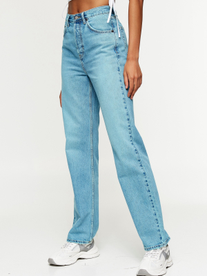 Blue Overdyed 90s Straight Jeans