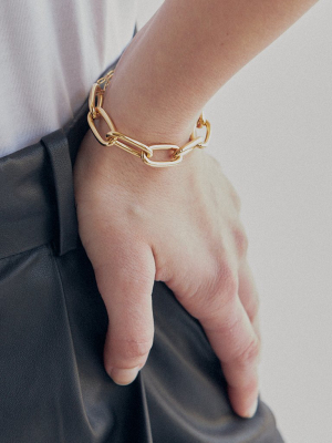 Oval Chained Bracelet