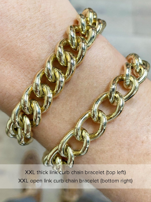 14k Xxl Thick Link Curb Chain Bracelet