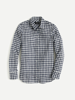 Classic-fit Boy Shirt In Crinkle Gingham