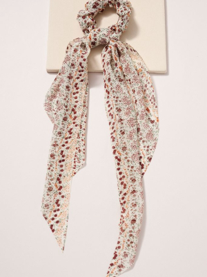 Floral Print Scarf Pony