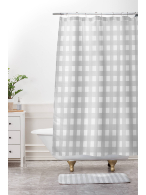 Check Shower Curtain Gray - Deny Designs