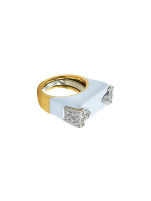 Hero Ring - White Enamel