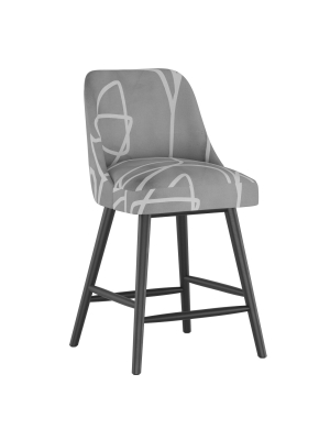 Geller Counter Height Barstool Mona Abstract Gray - Project 62™