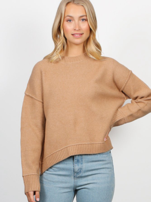 Oversized Natural Hi-low Jumper