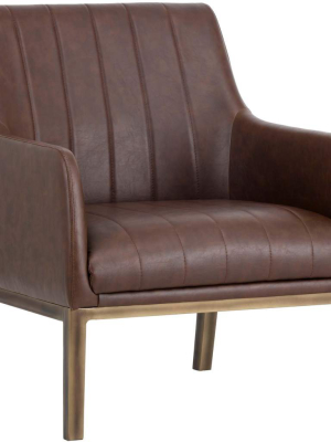 Wolfe Lounge Chair, Vintage Cognac