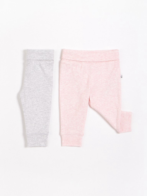 Heather Pink & Heather Grey Essential Leggings – 2 Pack