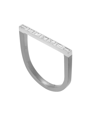 Thread Baguette Bar Ring 7 D