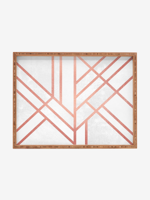 Deny Designs Art Deco Rose Gold Rectangular Tray