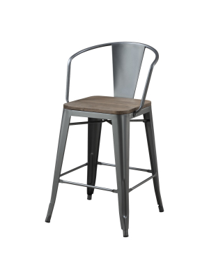 Gregg Industrial Counter Height Chair - Iohomes