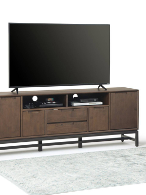 72" Devlin Mid-century Wide Tv Stand Walnut Brown - Wyndenhall