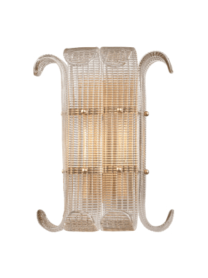 Brasher 2 Light Wall Sconce Aged Brass